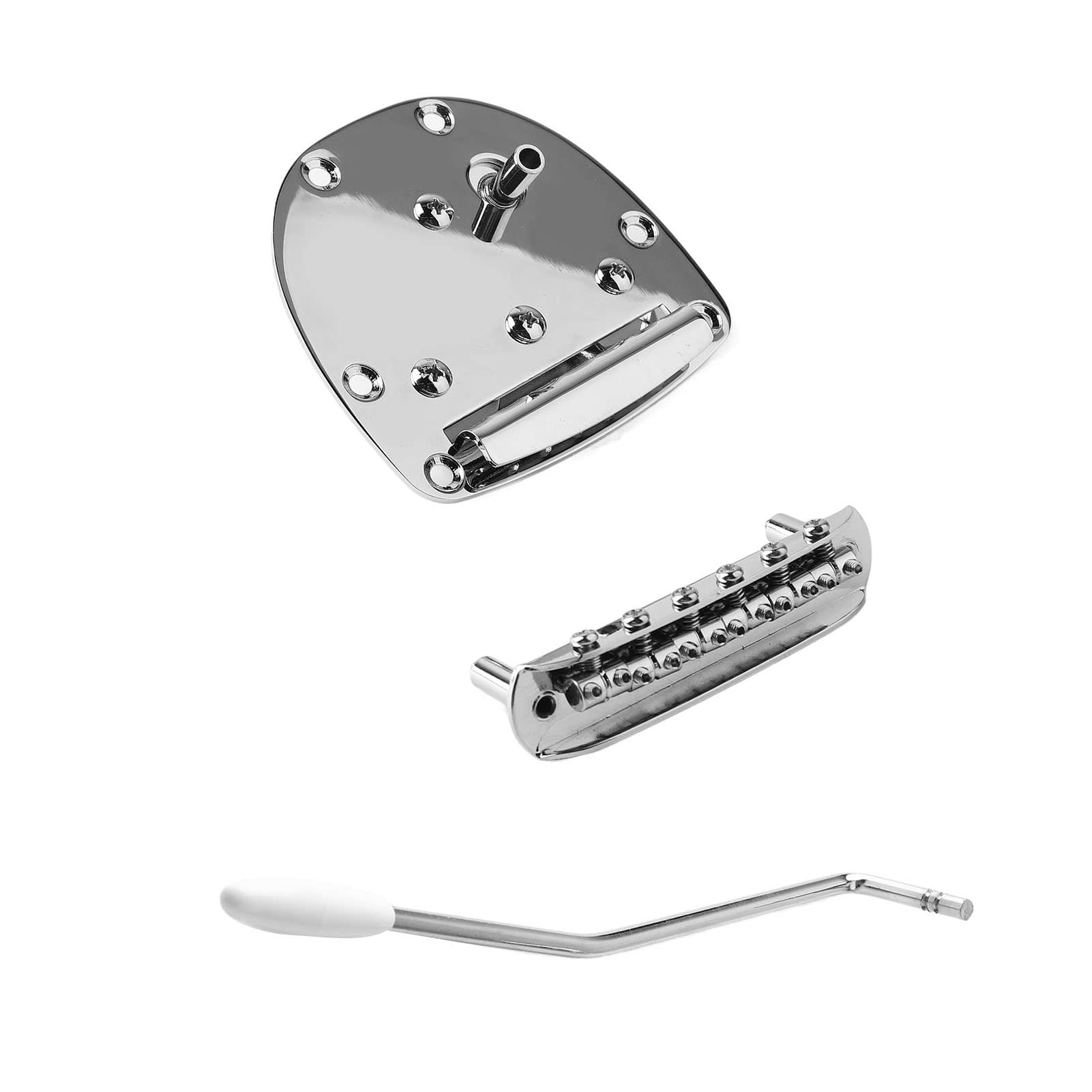 Kit di sostituzione in metallo jazz elettrico cordiera per ponte per chitarra con accessori per viti Aggiornamento robusto e duraturo per gli amanti della musica con chitarra jazz