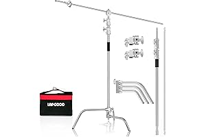 100% Stainless Steel Heavy Duty C Stand with Boom Arm for Photography, Monolight, Softbox, Reflector