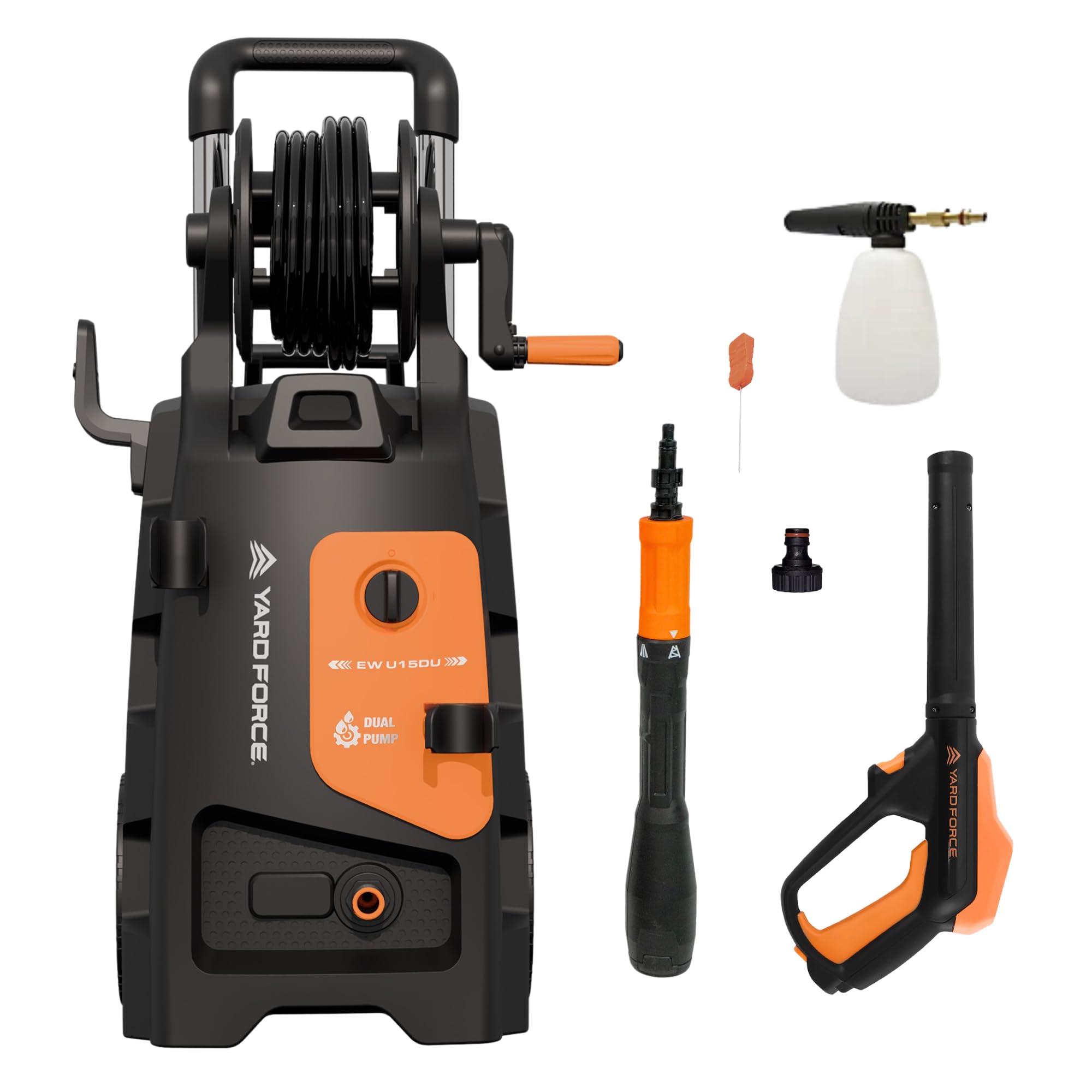 B&Q -  2800W High Pressure Washer 150 Bar 800L/hTwin Pump Power Washer For PatioDriveway & Cars With Digital Spray Gun