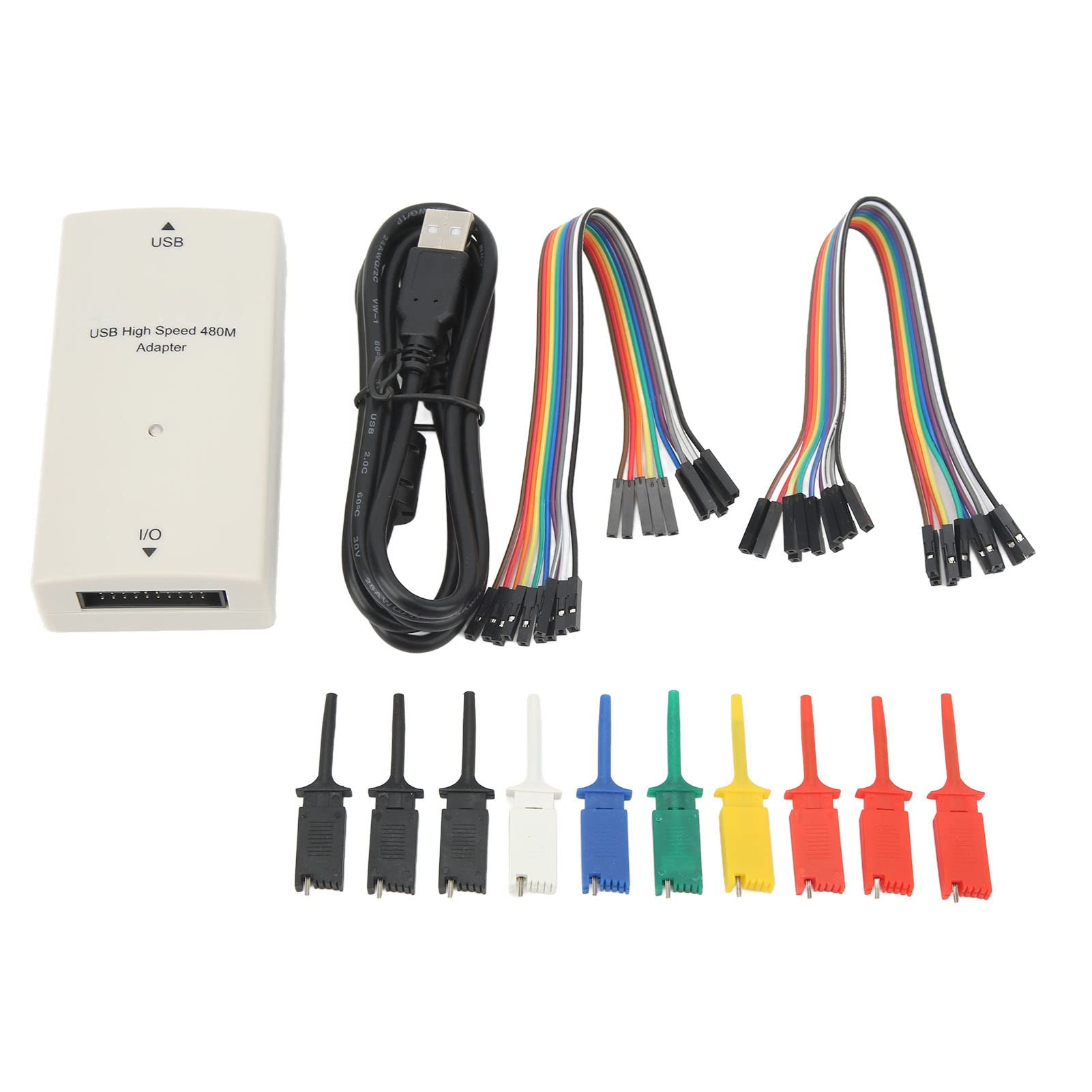 Adattatore USB a I2C Modulo convertitore bidirezionale universale per sistemi Linux Android Materiale ABS con clip di prova per cavi di salto cavo USB