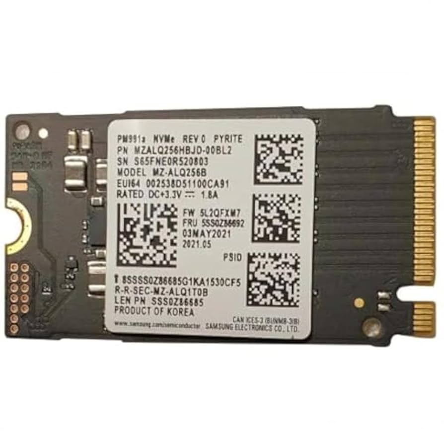 Amazon | 256GB PCIe NVMe 2242 SSD (PM991A) (OEM) | CWQZGUF