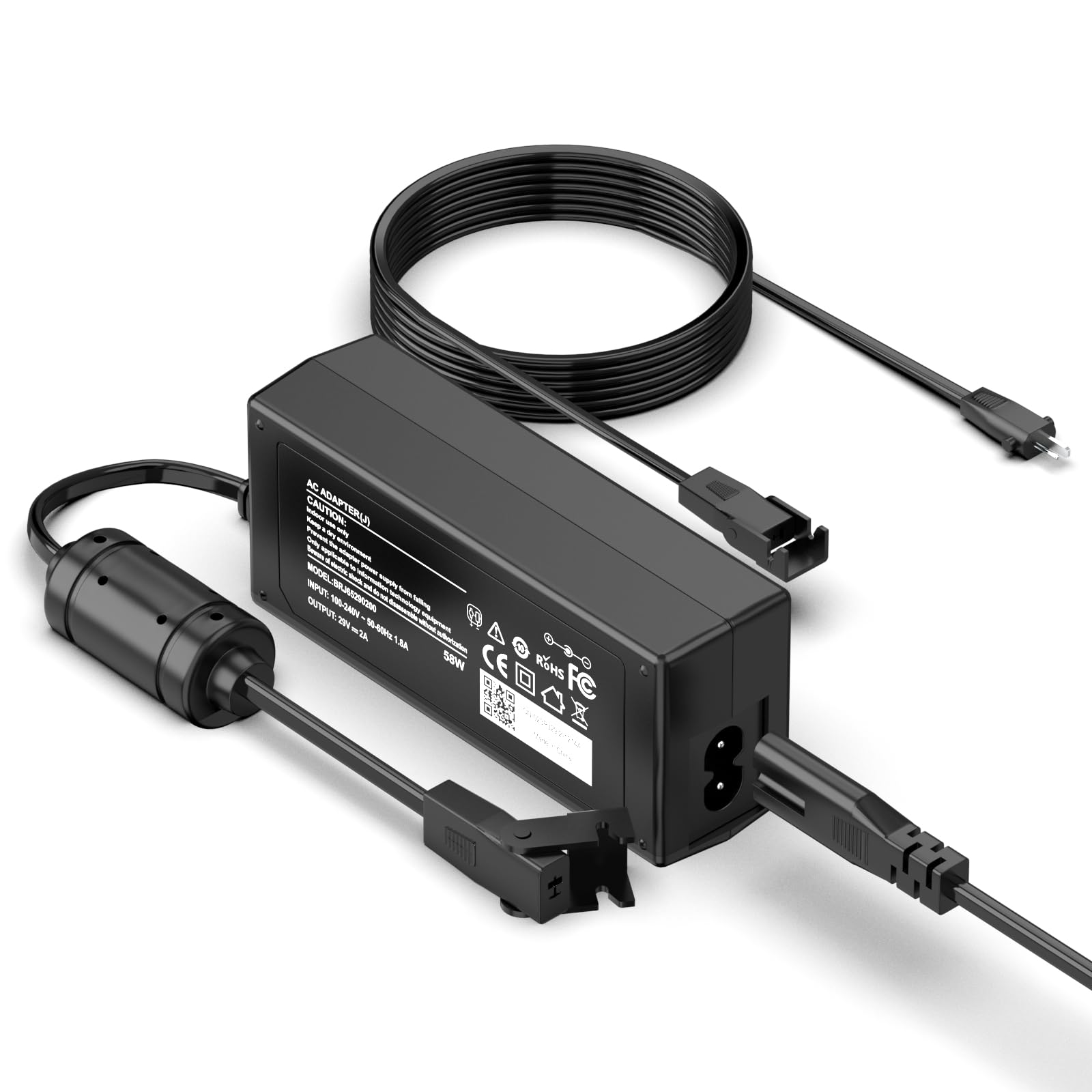 Syfrufo Power Recliner Power Supply, 2-Pin AC/DC Switching Power Supply Transformer, 29V 2A Adapter for Lift Chair, Recliner Sofa Couch, with 6.6FT