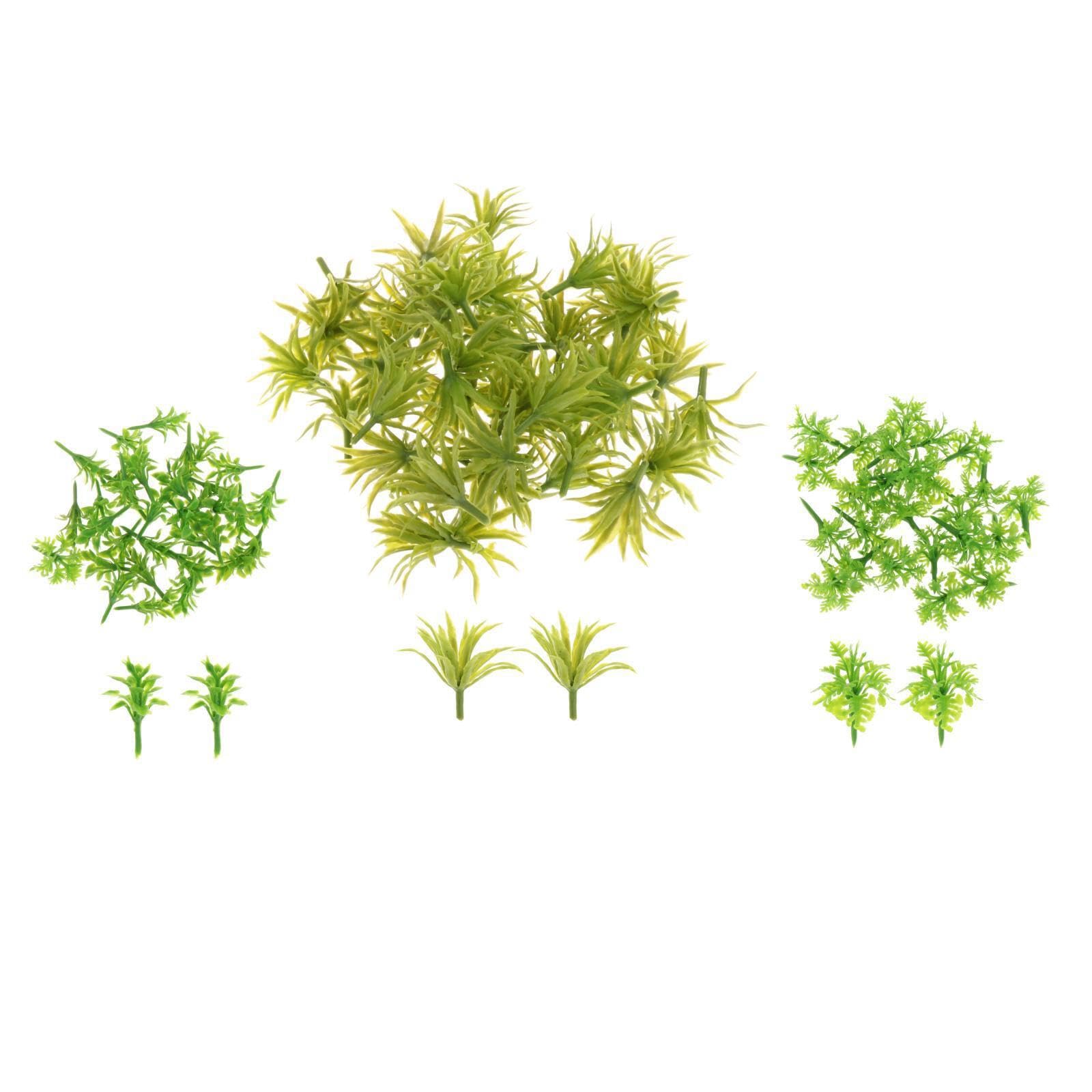 Tuxcaxi Green Build With Miniature Grass And Tree Models In Railroad Scene Layouts 1/60 1/75 /87 Projects 100Pieces Model Grass Miniature Tree Railroad Scenery
