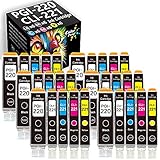 ColorPrint Compatible PGI220 CLI221 Ink Cartridge Replacement for Canon PGI-220 CLI-221 Work with...