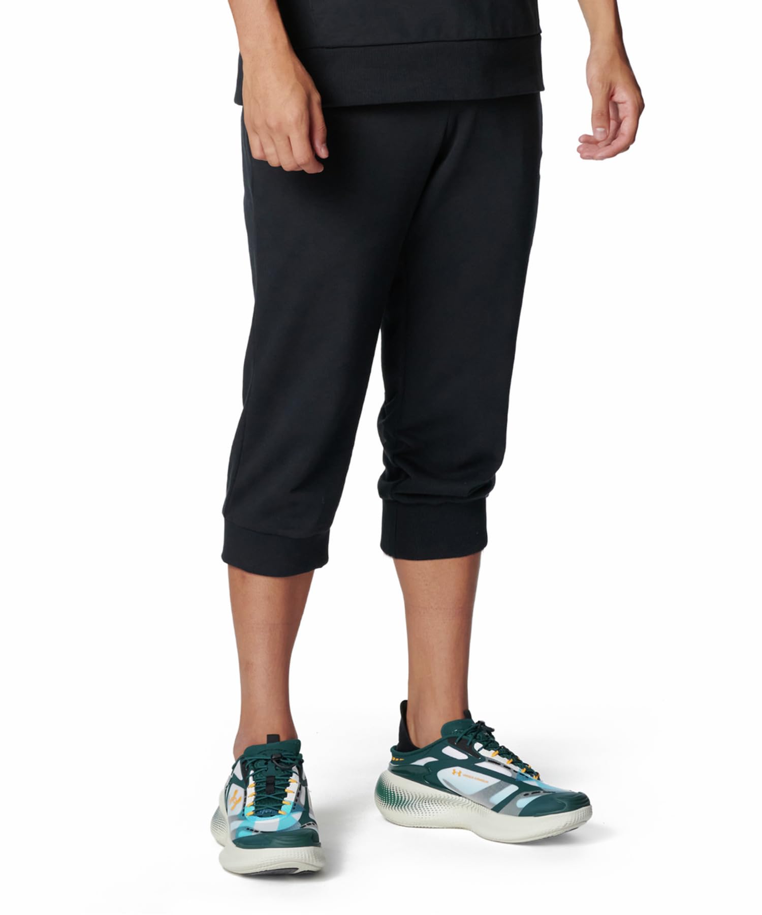 [アンダーアーマー] UA RIVAL LIGHTWEIGHT TERRY 3/4 PANTS 6012649(001) ブラック 2XL