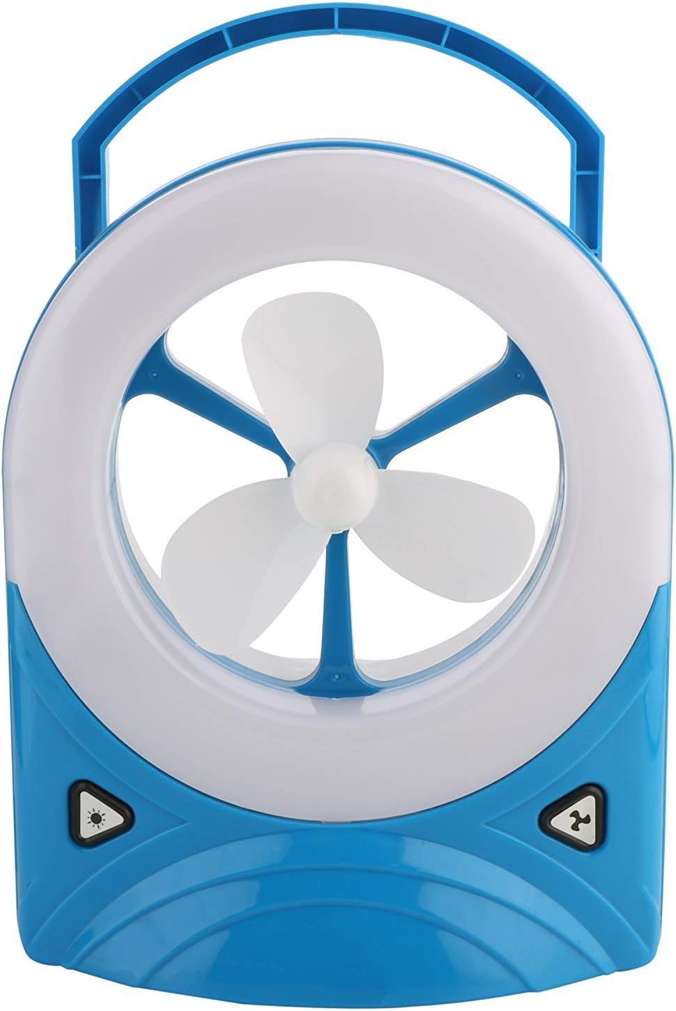 SPACELiFE Limra SL-5560 Rechargeable Fan with Super Bright Emergency Light Table Lamp 1300 mAh Battery 4 W Hand handle 28 SMD Lights (Multicolour)