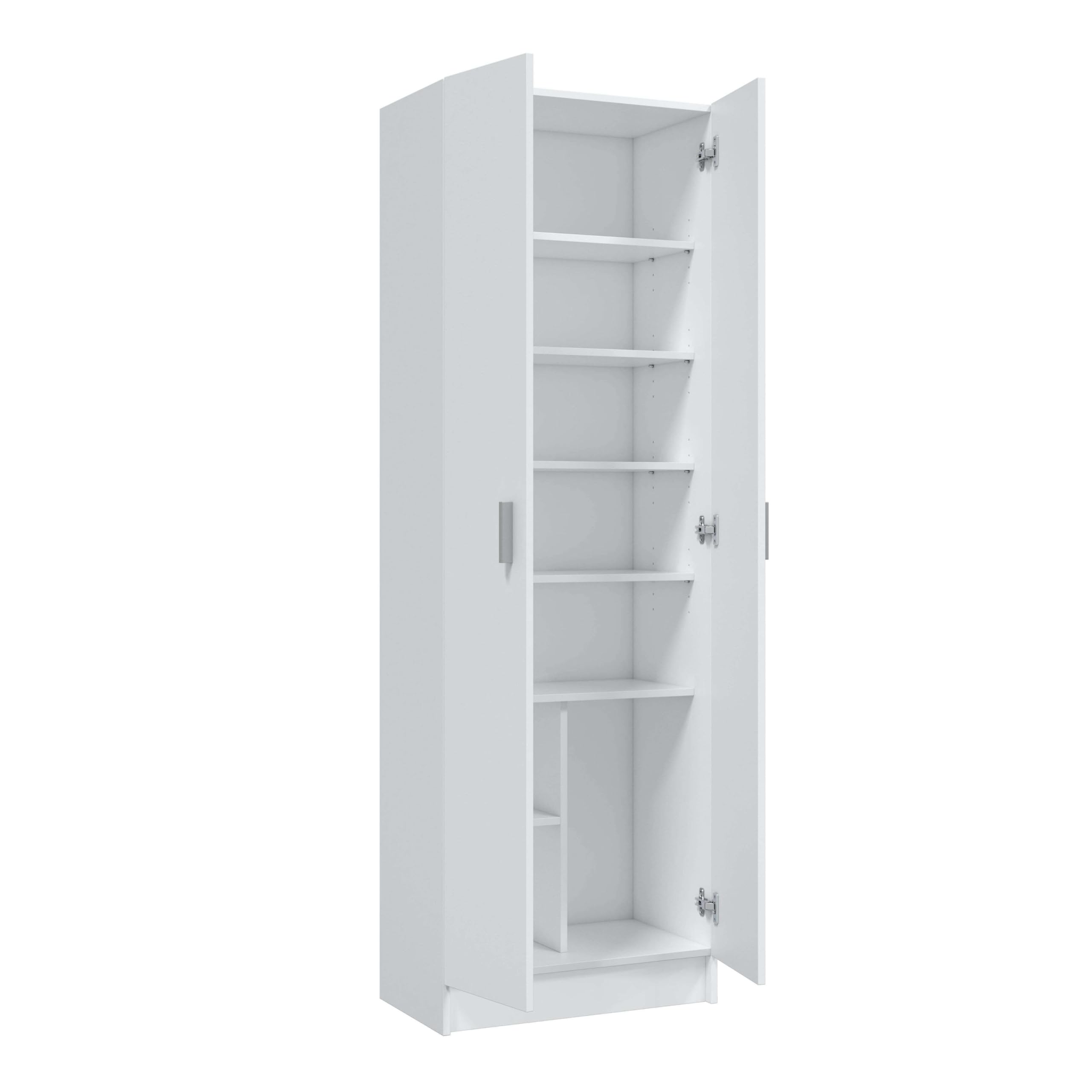 Habitdesign Furniturefactor Armadio/Scarpiera Universale a 2 Ante, Colore Bianco, Legno, 1