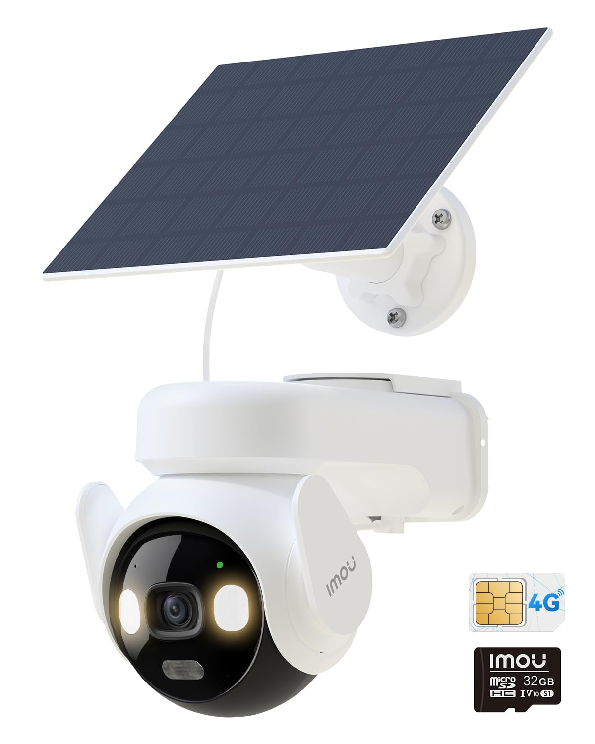 Imou 3K Telecamera Esterno 4G/Wi-Fi con Pannello Solare, 32GB SD/SIM Card