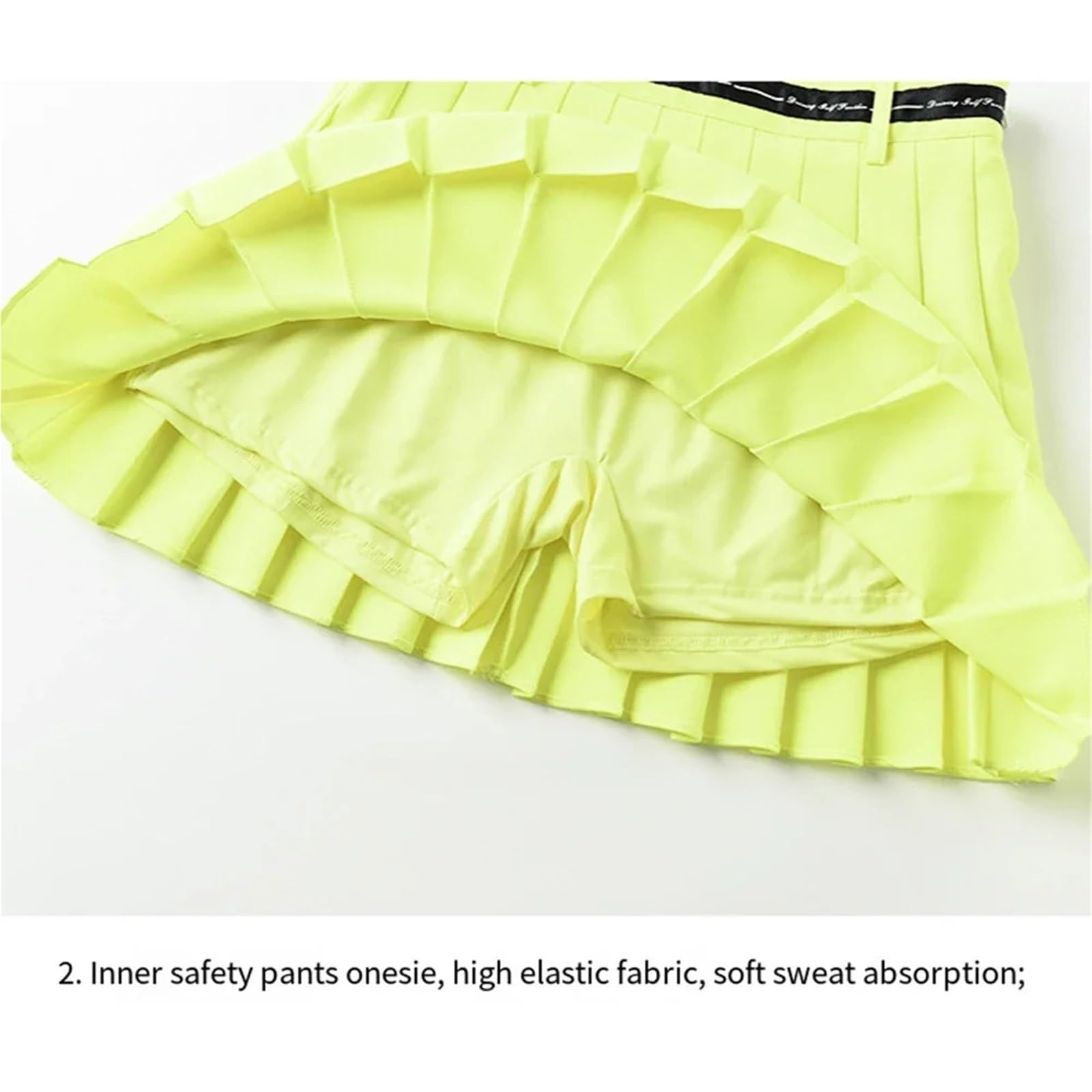 Tennisrock Damen Faltenrock mit hoher Taille, doppellagig, for Sport, Golf, Fitnessstudio, Laufen, Yoga, Workout, sportlich, Halbrock