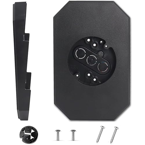 Vinyl Siding Mounting Blocks, Siding Mounting Plate for 1/2 inch Lap Double and 4 inch Siding, Outdoor Light Mounting Block with Built-in Electrical Box, Siding Mounting Kit - Black
