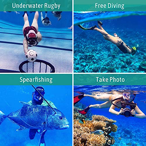 Dry Snorkel Mask Set Snorkeling Gear – Foldable Dry Snorkel Set with Dry-wet Switchable Float Valve, Purge Valve Tube, Anti Fog 180 Panoramic Silicone No Leak Seal Mask for Adults and Youth