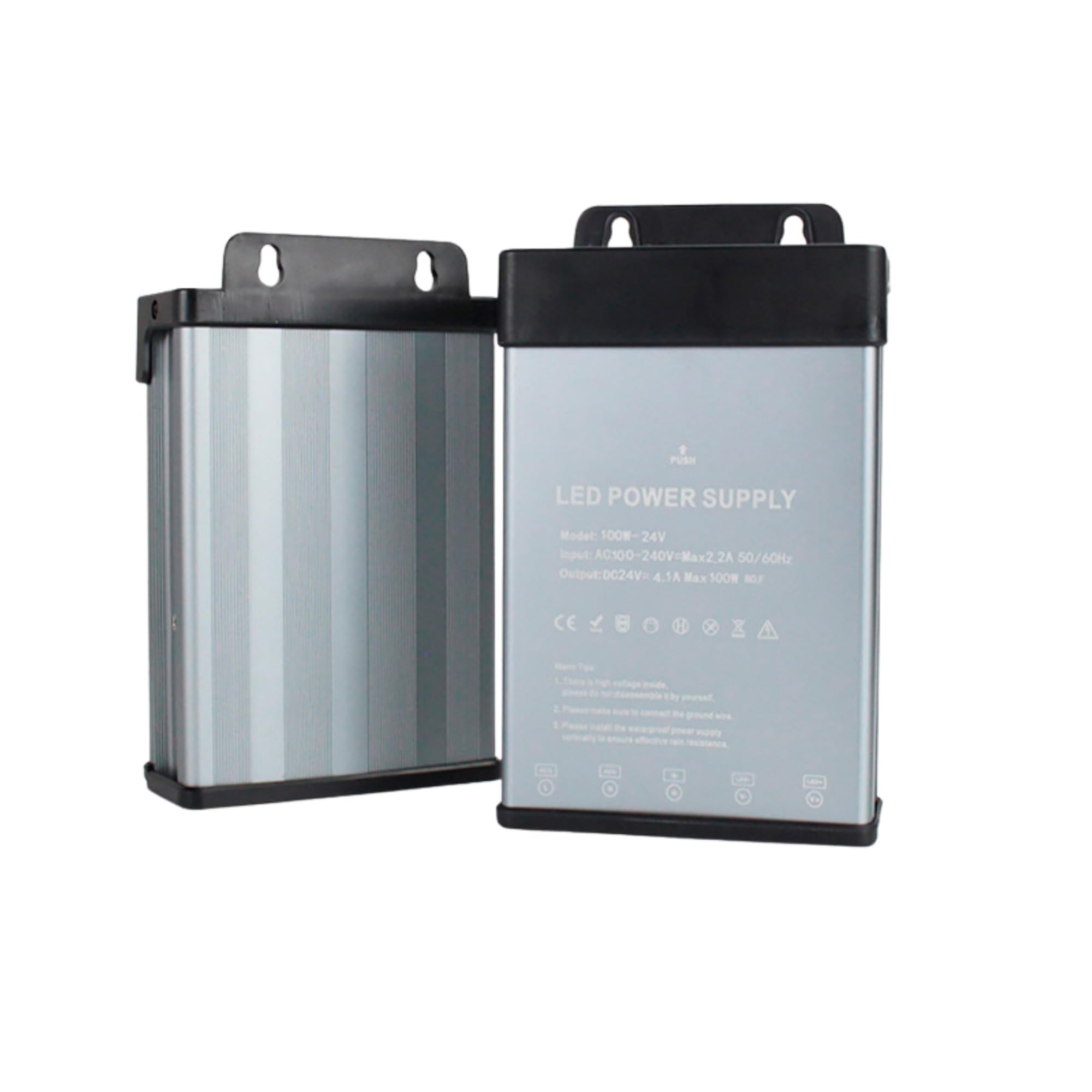 Outdoor Power Supply. Current Transformer 240V to 24V-100W. Waterproof Outdoor Transformer, IP43. Constant Voltage Switching. Slim Driver supply