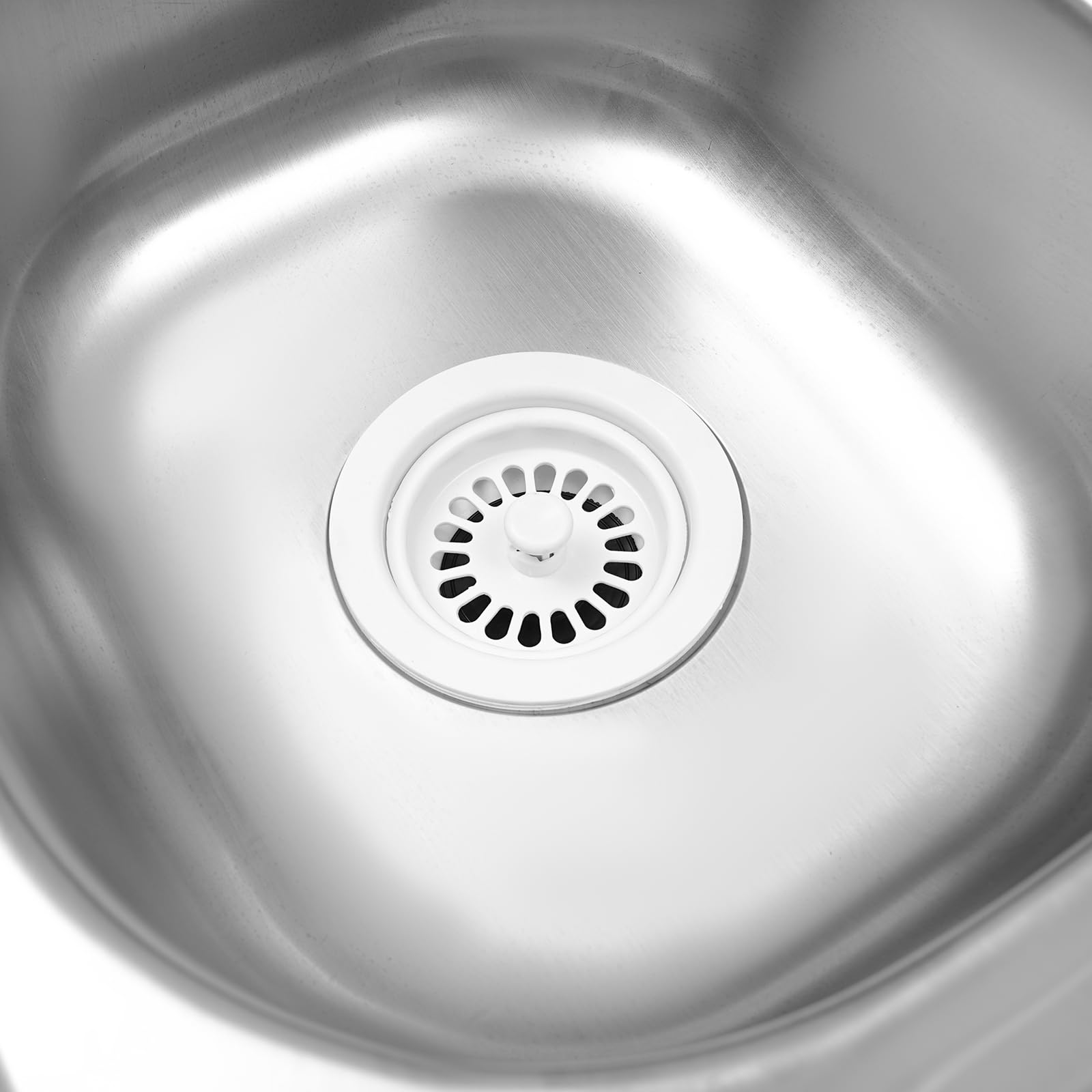 Lavello con base 201, in acciaio inox, autoportante, con rubinetto per acqua calda e fredda, capacità di carico 60 kg, con rubinetto a 360°, lavandino da campeggio (38 x 33 x 75 cm)