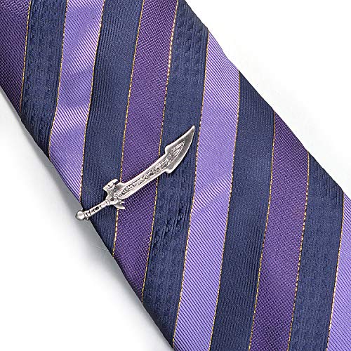 Image of Sword Tie Clip for Men Novelty Silver Gold Black Tie Bar Personalized Unique Party Jewelry Gift