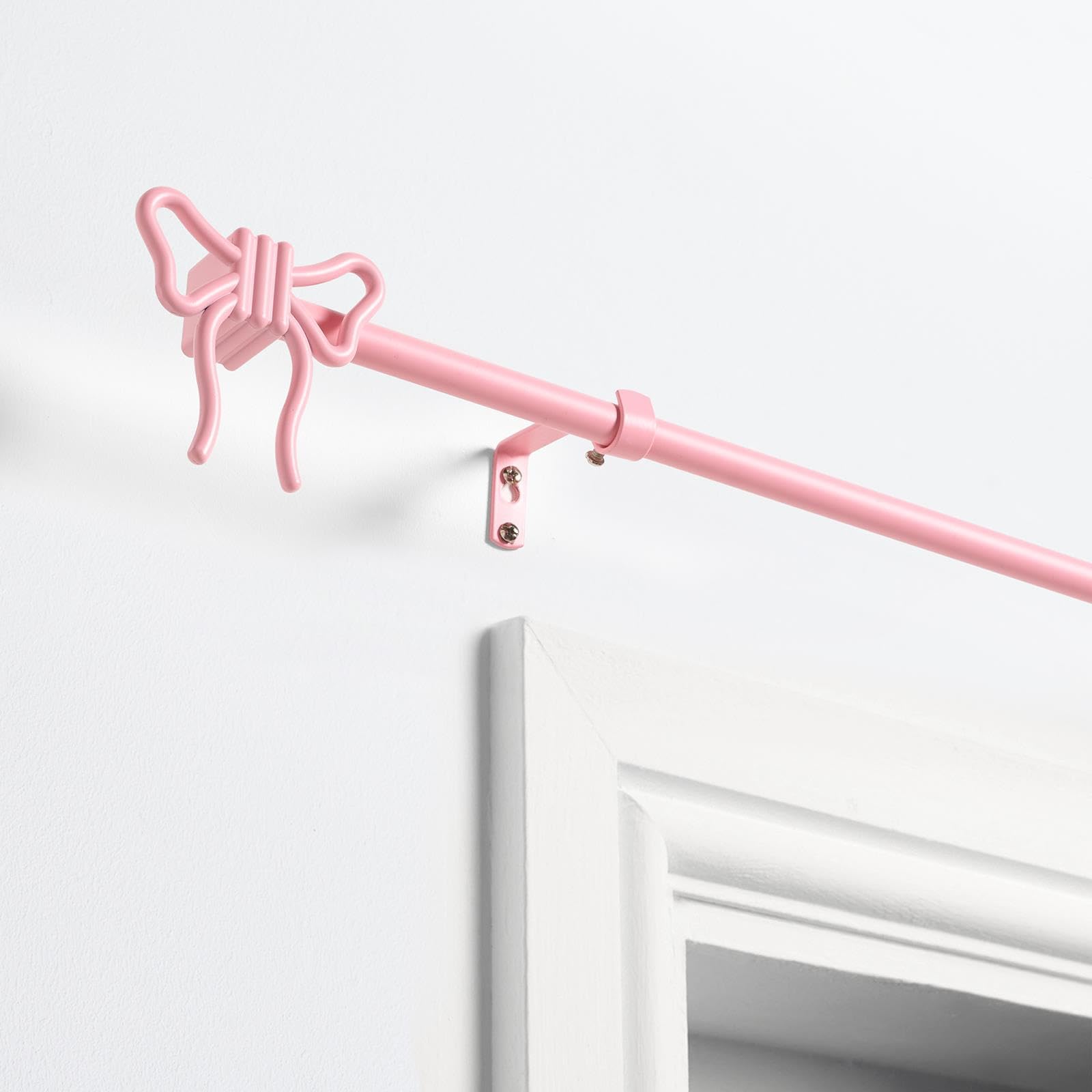OHS Extendable Curtain Pole - Metal - Pink - 120-220 cm
