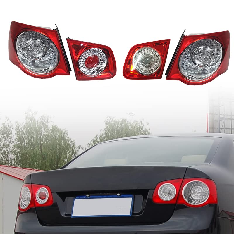 beler 4 Stück Rücklicht 1K5945095J 1K5945096J fit für VW Jetta 5 