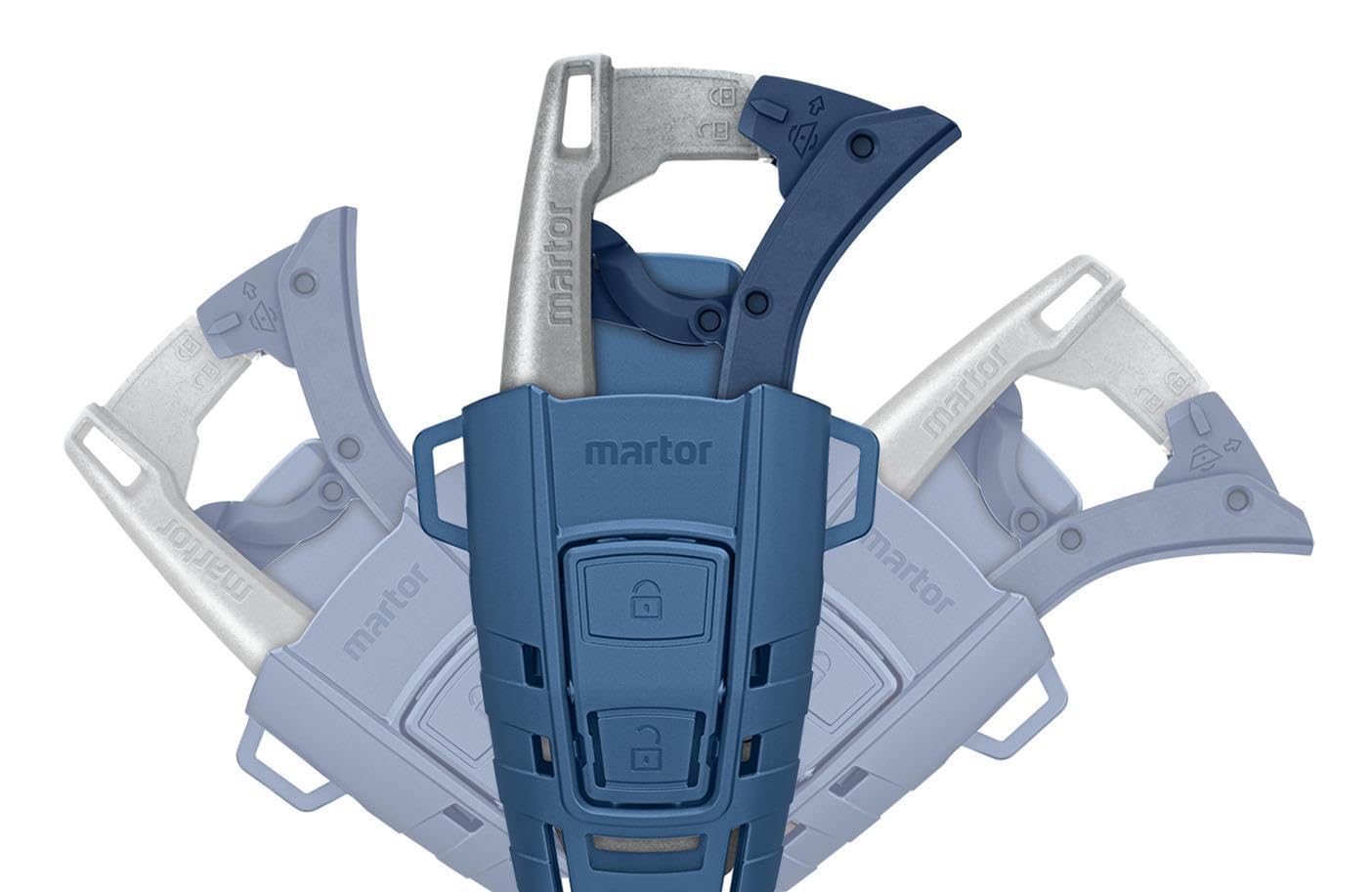 MARTOR SECUNORM 610 XDR Cúter de Seguridad, Abresacos, Hoja Trapezoidal, Funda