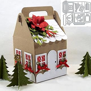 Christmas Box Tree Door Metal Die Cuts,Merry Christmas Candy Gift Box Cutting Dies Cut Stencils DIY Scrapbooking Photo Alb...