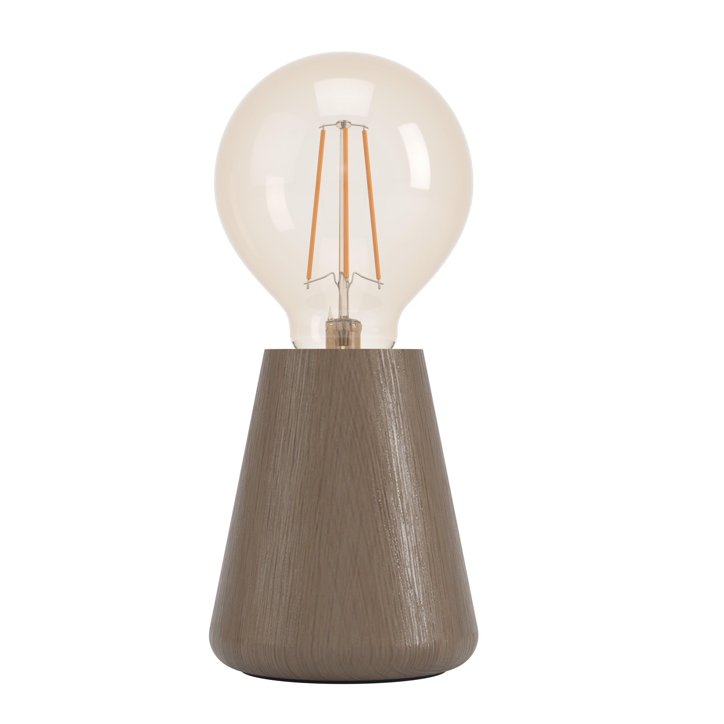 Eglo Lampada da tavolo Asby, lampada decorativa per tavola, stile giapponese, in legno marrone scuro, per comodino, soggiorno e camera da letto, certificazione FSC, attacco E27 (Confezione da 2)