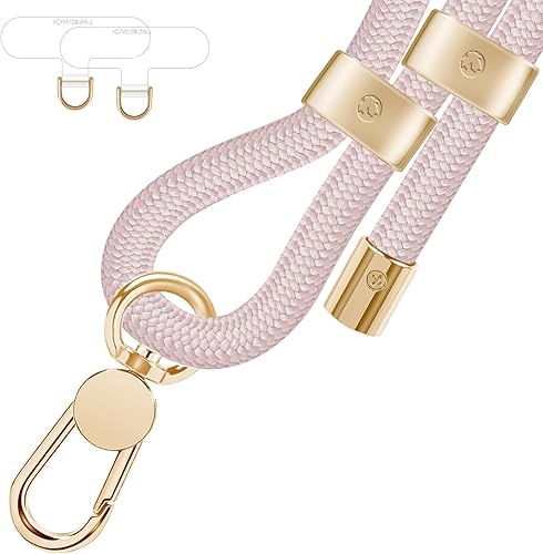 Miniatura 14 de UKON Cordón para teléfono celular, cordón cruzado con hebilla de metal de alta calidad con 2 parches para teléfono (azul) Azul,Beige,Verde,azul