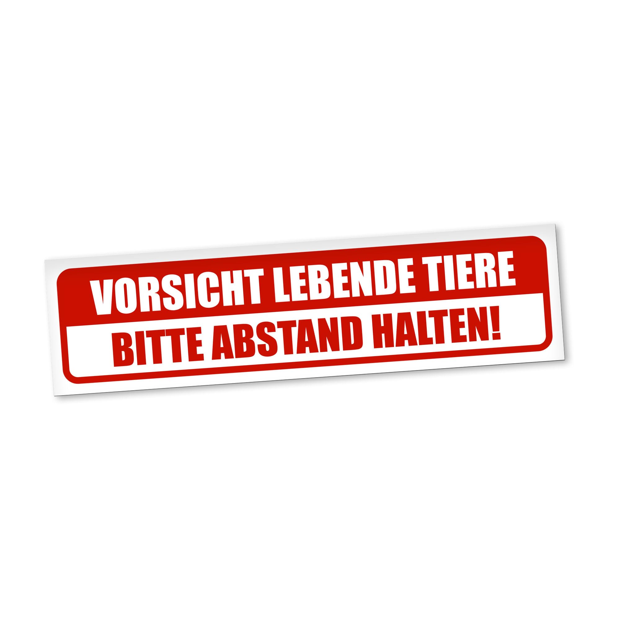 Magnetschild Lebende Tiere Auto Abstand Tiertransport Magnetfolie Wetterfest Magnetisch 45 x 12 cm Reflektierend