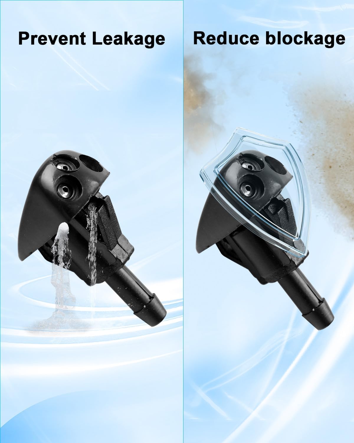 2 Pcs Front Windshield Washer Nozzle Fit for Toyota 4Runner 2003-2009 Replace 85381-52151 85381-35090
