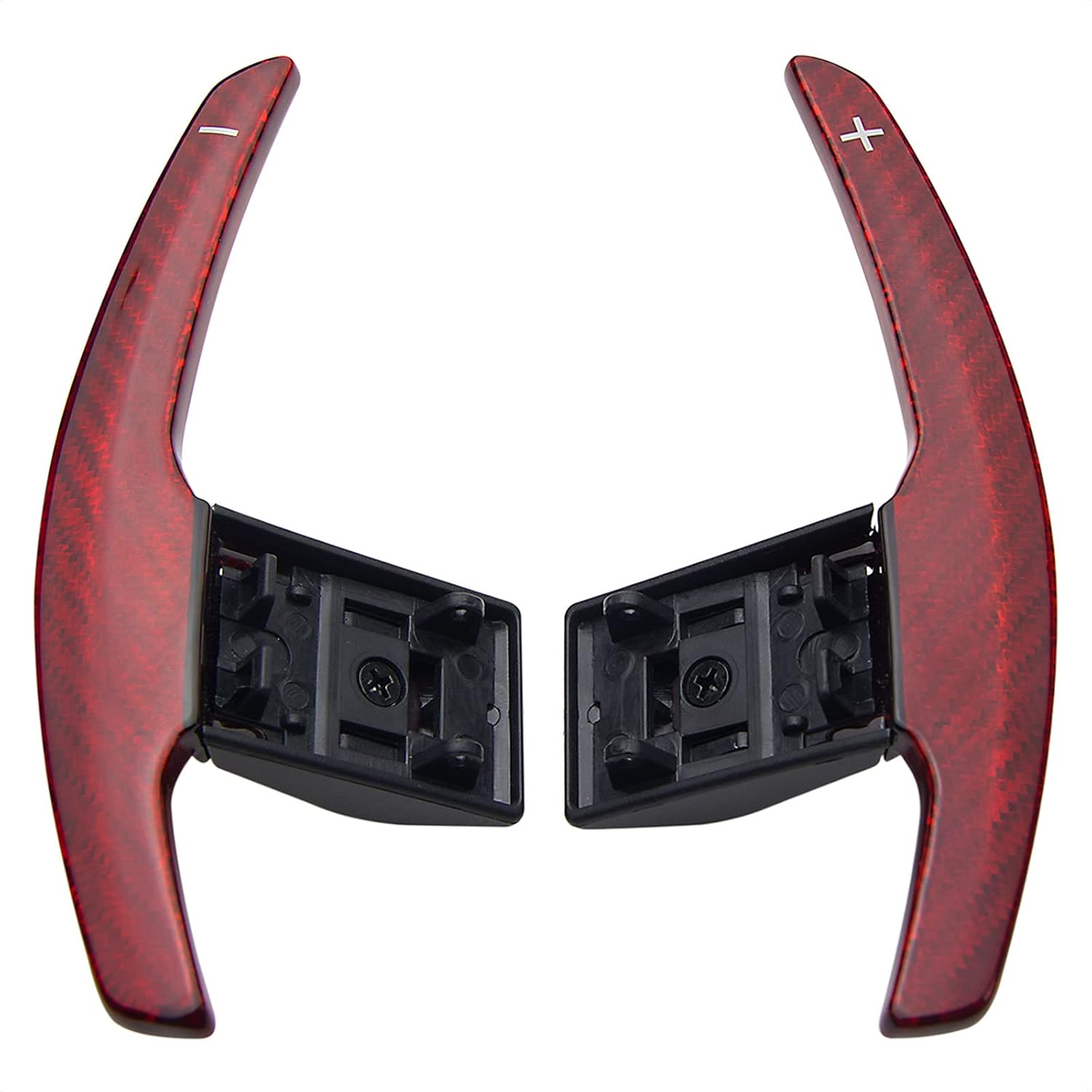 TANGSEN Real Carbon Fiber Steering Wheel Shift Paddle Extended Shifter Trim Cover Compatible with BMW F01 F02 F06 F07 F10 F13 F15 F20 F21 F30 F45 F48 F80 F83 I12 M2 M3 M4 M5 R56 X1 X2 Car Accessories