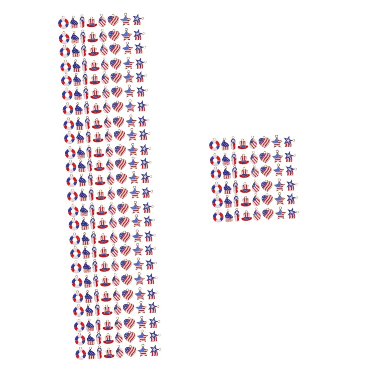 TEHAUX 240piezas American Flag Charms Para Joyería Colgantes Accesorios Creativos Para Pendientes Pulseras y Collares