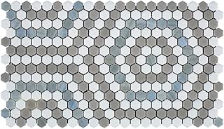 Tenedos HTC282 Lustrous Onyx Hexagon Glass Mosaic Tile