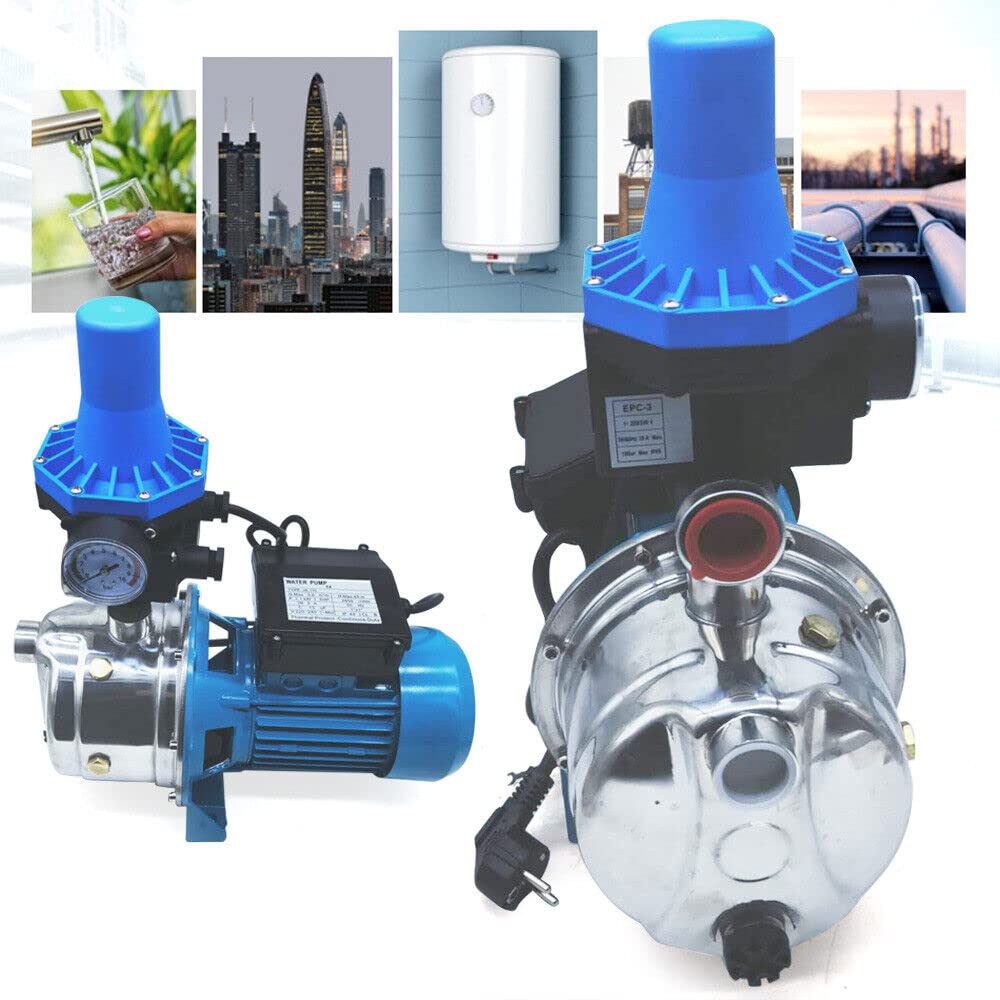 Pompa acqua domestica Pompa da giardino Pompa centrifuga DiLiBee 1100 W 3600 l/h 50 m Altezza di mandata Blu Moderno Ottone IP44