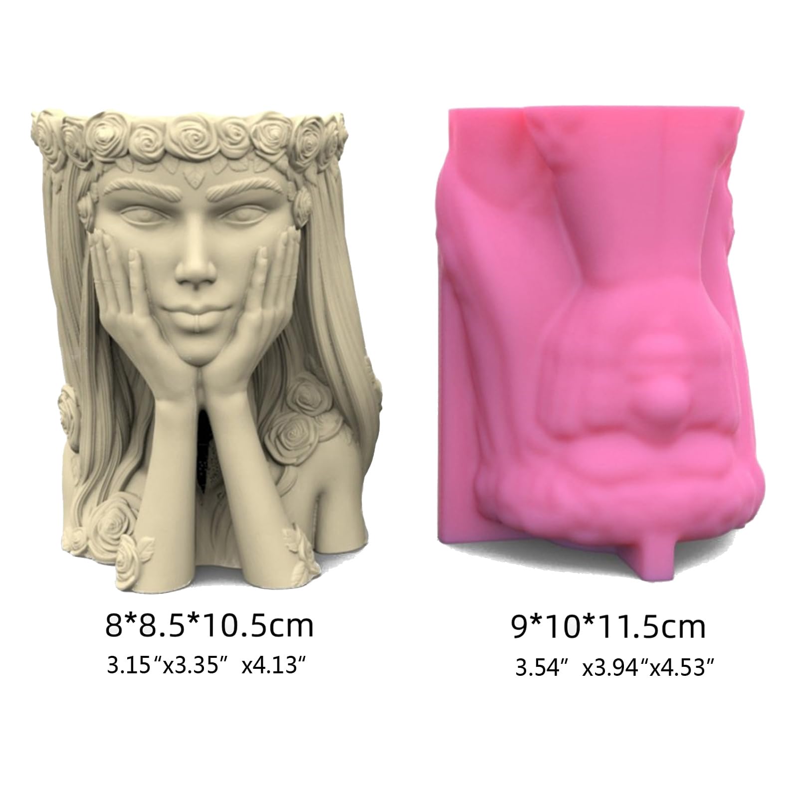 Stampo per vaso in silicone cemento della dea, vaso per piante