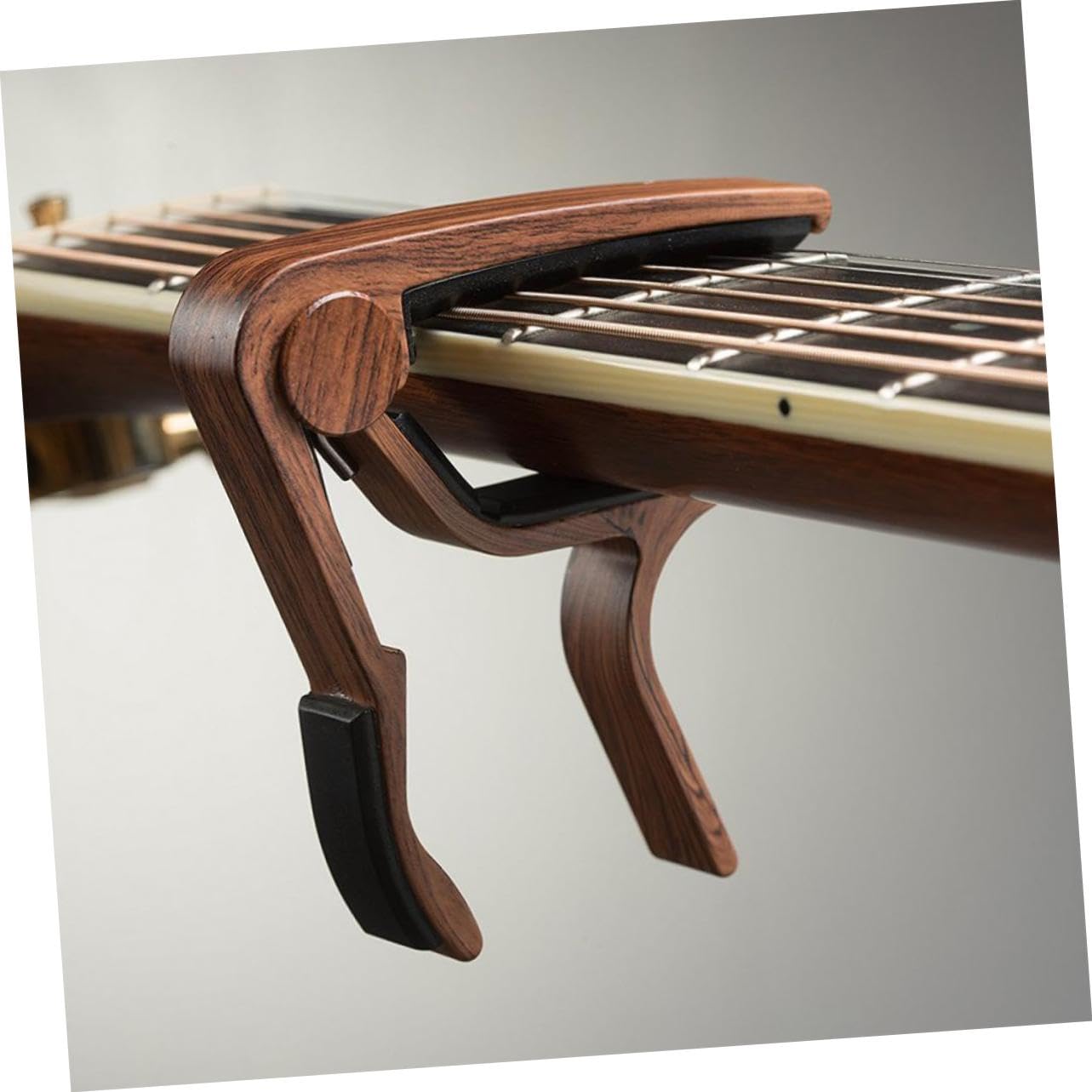BESPORTBLE Acoustic Guitar Capo Capo with Rose Wooden Grain Design for Electric Acoustic Guitars Easy Stable Performance Stylish Accessory