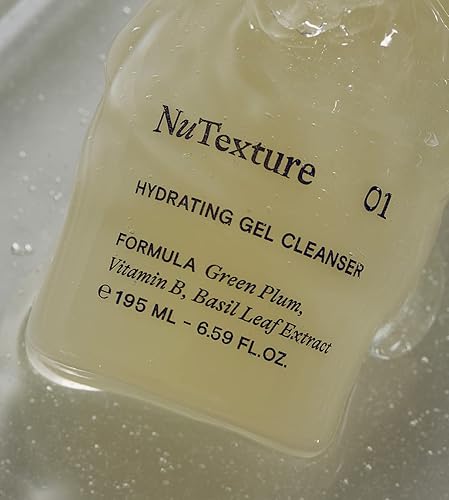 Miniatura 6 de Limpiador de gel hidratante, limpiador facial diario con ciruela verde, vitamina B y extracto de hoja de albahaca para pieles sensibles, lavado