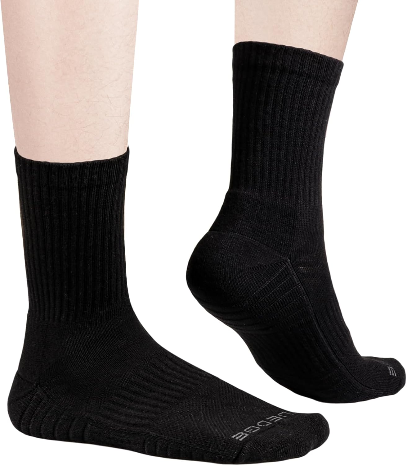 YUEDGE Mens Socks Moisture Wicking Cushioned Crew Socks Performance Gym Tennis Training Athletic Socks for Men - Image 7