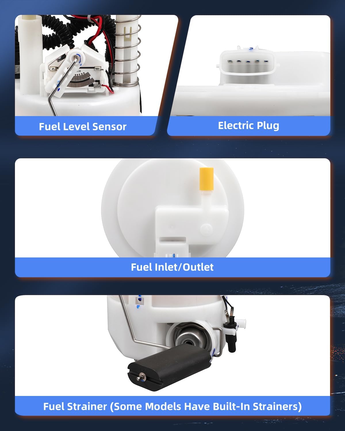 ECCPP Electric Fuel Pump Module Assembly Replacement for E9213M 2013-2018 for Nissan Sentra 1.8L