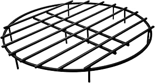 VEVOR Fire Pit Grate, Heavy Duty Iron Round Firewood Grate, Round Wood Fire Pit Grate 36", Firepit Grate with Black Paint, Fire Grate with 9 Removable Square Legs for Burning Fireplace and Firepits