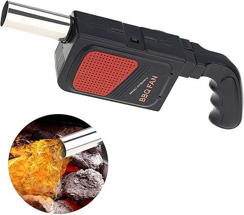 Miniatura 2 de GLOGLOW Soplador de barbacoa portátil de mano eléctrico para barbacoa ventilador de aire para acampar al aire libre picnic parrilla herramienta de