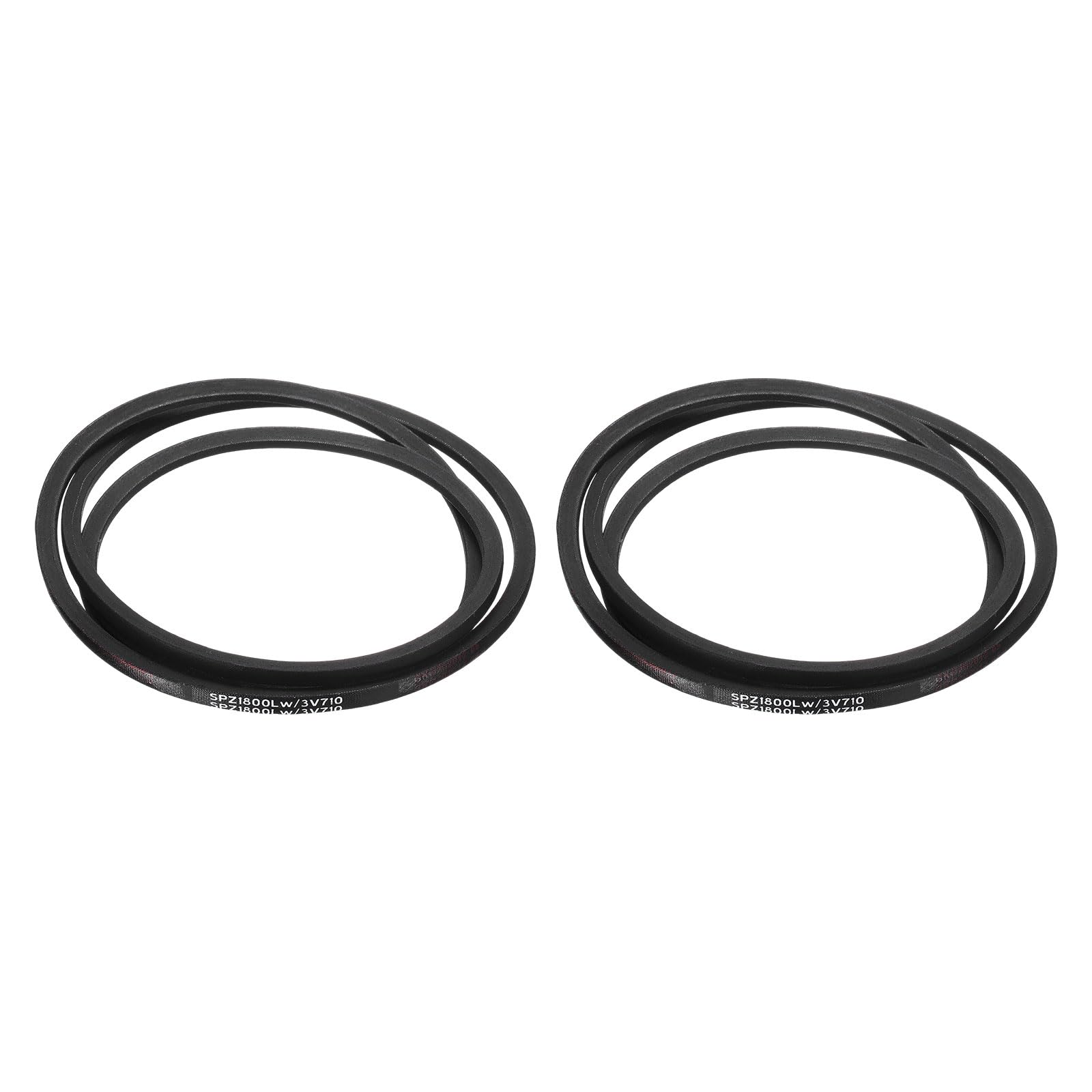 QUARKZMAN 2Pcs SPZ-1800 Courroies Trapézoïdales en Caoutchouc de Transmission Industrielle Puissance 1800mm Circonférence de Pas,10mm Largeur, 8mm Hauteur, 1813mm Circonférence Extérieure