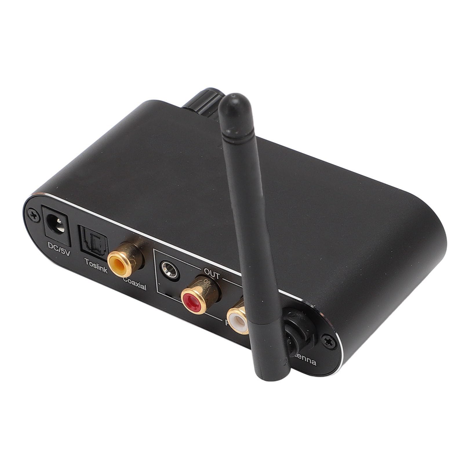 Convertisseur de Son Numérique vers Analogique, Convertisseur Audio Numérique vers Analogique avec Bluetooth, Adaptateur de Son Numérique D'entrée Micro AUX USB Optique Coaxial