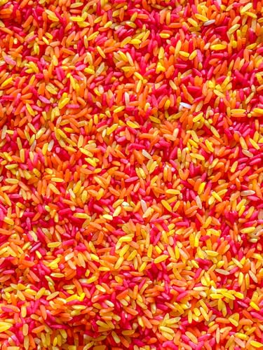 Image of Sensory Bin Filler for Sensory Table - Colored Rice for Sensory Play (Fall)