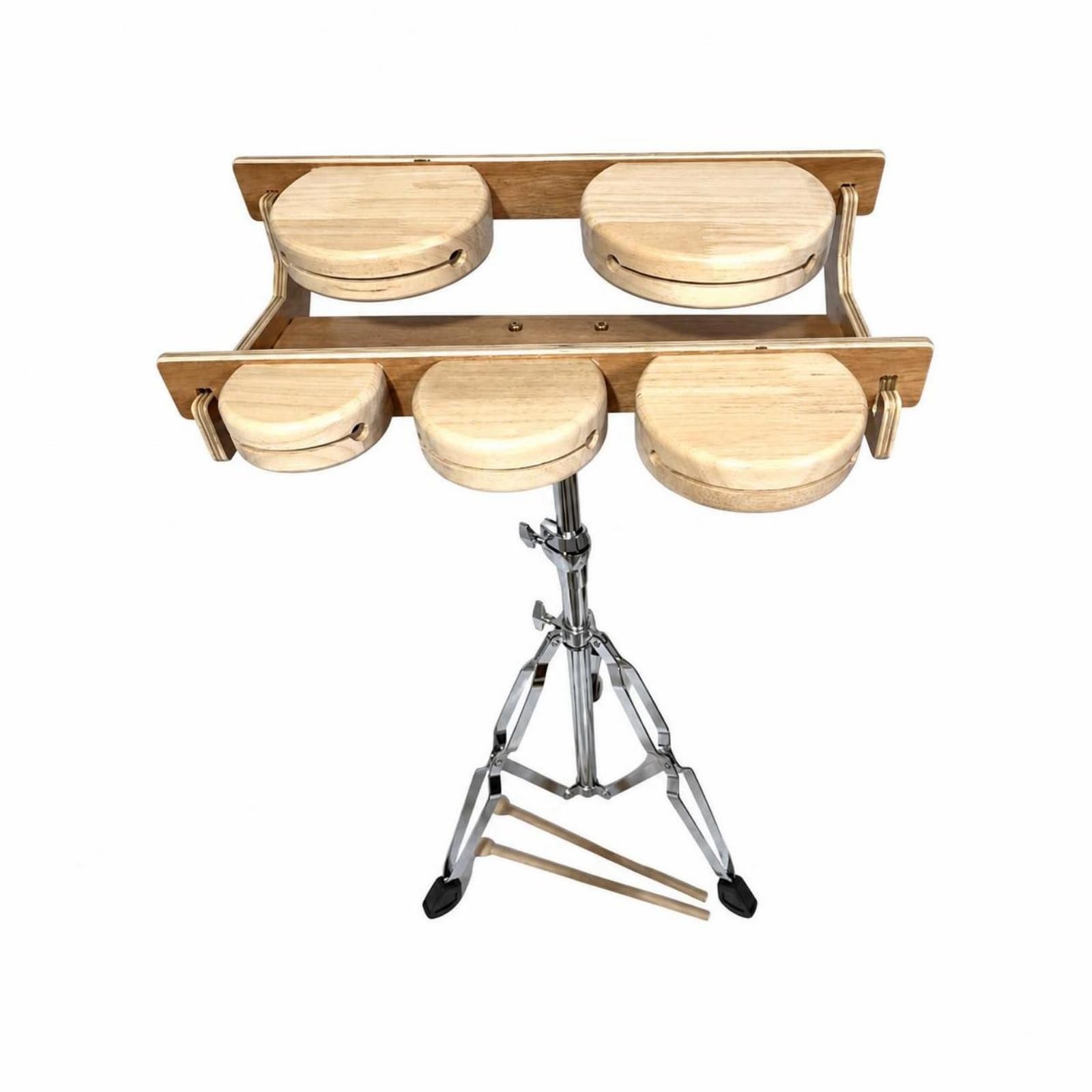 Set di Tamburi con Treppiede Educativo Leggero, Funzionale, Percussione, per Casa, Scuola infanzia, Principianti