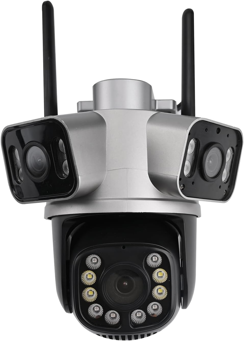 Câmera de Segurança Wi-Fi 3MP Dupla Lente Gun + Dome com Visão Noturna Colorida