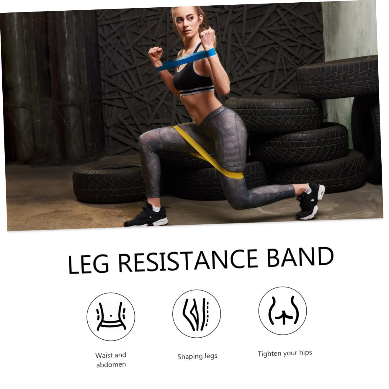 Happyyami Fascia Di Resistenza Per Gambe Lattice Naturale Per Allenamento Yoga e Fisioterapia Resistenza Da Accessori Per Stretching e Trazioni