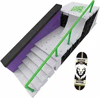 SUNNY, Tech Deck, Skate de Dedo, Conjunto de Rampas Nyjah Skatepark - Com 1 Prancha