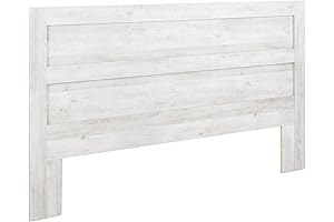 Prepac King Wood Headboard in Stylish Washed White