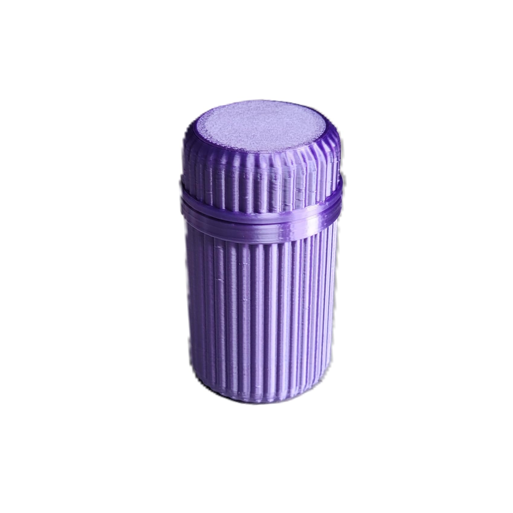 Znet3D Eye Drop Bottle Travel Holder – Single Bottle Holder with Screw‑On Lid, Height Extender & Keychain Spacer – Compact Protective Case – Made in USA (Silk Purple)