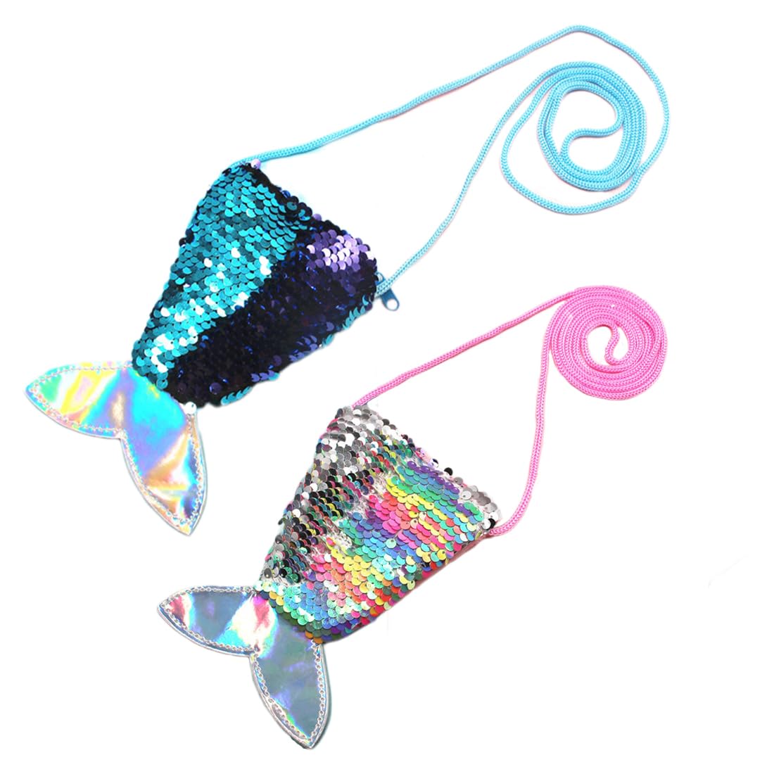 2 Borse A Tracolla Per Bambine Con Paillettes A Sirena - Piccole E Colorate, Ideali Per Regali E Feste - Foto 2