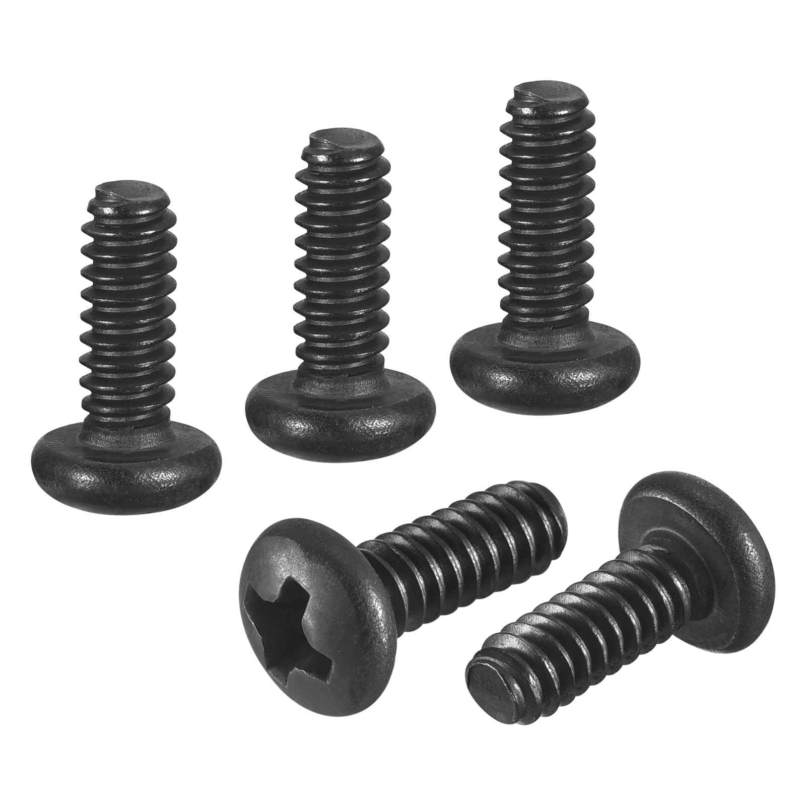 DTGN #6-32x3/8" Pan Head Machine Screws - 100pcs - Good for Machinery - 304 Stainless Steel Phillips Machine Screws Bolts - Black — image 1