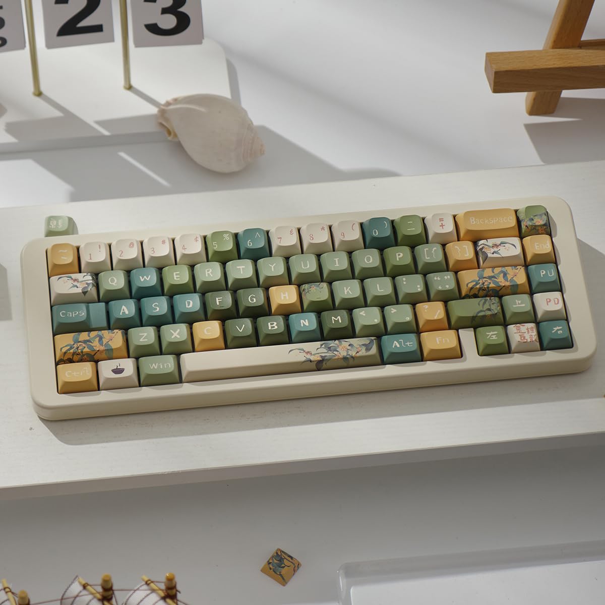 156 tasti PBT Custom Keycaps URE Profile Dye Sub Keycap, set adatto per 60% 65% 75% 95% Cherry Mx Switch tastiera meccanica