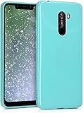 kwmobile Funda para Xiaomi Pocophone F1 - Carcasa de [TPU] para m?vil y dise?o Satinado en [Menta]
